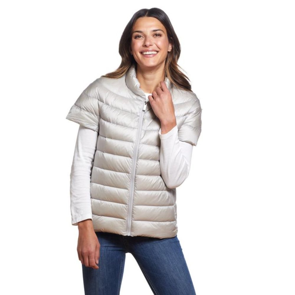 Martha Stewart Short Sleeve Quilted Down Puffer Vest